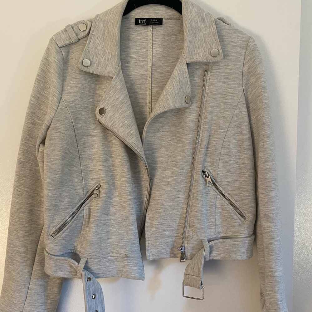 Zara Gray Moto Jacket